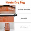 Picture of HEETA Waterproof Dry Bag for Women Men, Roll Top Lightweight Dry Storage Bag Backpack with Phone Case for Travel, Swimming, Boating, Kayaking, Camping and Beach, Transparent Orange 10L