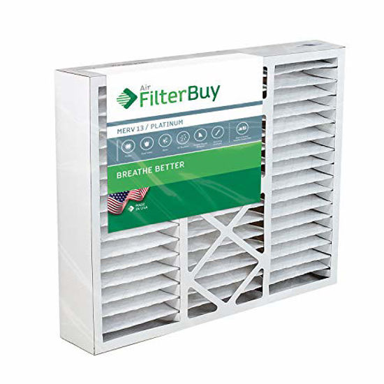 Picture of FilterBuy 21x24.5x5 Rheem Ruud PD540014, PD540020 Compatible Pleated AC Furnace Air Filters (MERV 13, AFB Platinum). Fits air cleaner models RXHF-E24AM10 RXHF-E24AM13. 2 Pack.