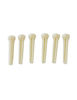 Picture of Bridge Pins for Acoustic Guitar Plastic String and Peg Replacement Parts Pack of 6 Pieces (Ivory)