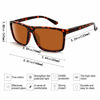 Picture of Polarized Sunglasses for Men Driving Mens Sunglasses Rectangular Vintage Sun Glasses For Men/Women Tortoise