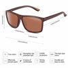 Picture of Polarized Sunglasses for Men Driving Mens Sunglasses Rectangular Vintage Sun Glasses For Men/Women Brown Lens/Woodgrain Frame