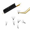 Picture of EMEDA Eyelash Extensions Self Blooming Lash Extensions Rapid Automatic Blooming Flower Volume Lash Extensions 0.05mm C Curl 8-14mm Self Fanning Lashes (0.05 C 8-14mm)