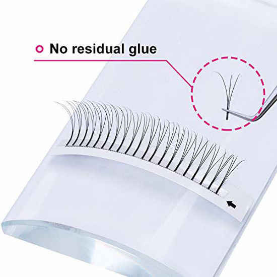 Picture of Volume Lash Extensions 3D 5D 0.07 0.10 Mix 8-14 15-20mm Single 8-20mm C D Curl Premade Fans Volume Eyelash Extensions Long Stem ((3D-0.07-D, 17mm)