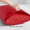 Picture of FLXXIE 2 Pack Microfiber Pillowcases, Envelope Closure, Ultra Soft and Premium Quality, 20" x 36" (Red, King)