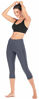 Picture of IUGA High Waisted Yoga Pants for Women with Pockets Capri Leggings for Women Workout Leggings for Women Yoga Capris (Gray, L)