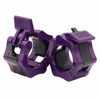 Picture of Greententljs Barbell Clamps 2 Inch Olympic - Pair of Collars Quick Release Locking Barbell Workout Pro Weight Plate Clamp Clips for Gym Power Heavy Weightlifting Fitness (Purple)