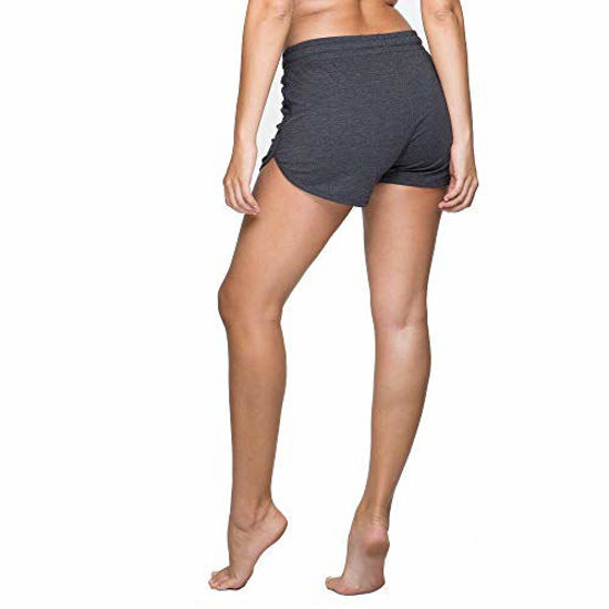 Picture of Colosseum Active Women's Simone Cotton Blend Yoga and Running Shorts (Black, Small)