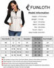 Picture of fuinloth Women's Padded Vest, Stand Collar Lightweight Zip Quilted Gilet White M