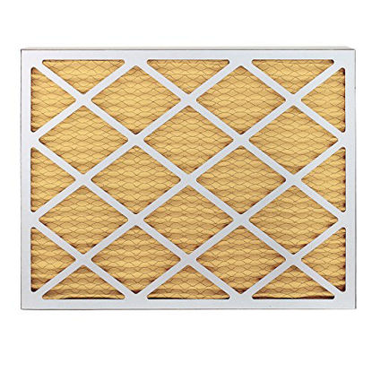 Picture of FilterBuy 24x28x1 MERV 11 Pleated AC Furnace Air Filter, (Pack of 4 Filters), 24x28x1 - Gold