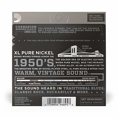 Picture of D'Addario EPN22 Pure Nickel Electric Guitar Strings, Jazz Medium, 13-56