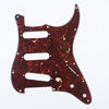 Picture of Musiclily SSS 11 Hole Guitar Stratocaster Pickguard and Backplate Set for USA/Mexican Fender American Standard Strat Modern Style Parts,4Ply Tortoise Shell