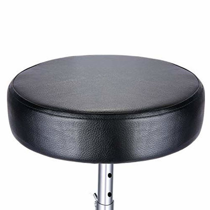 Picture of EastRock Universal Drum Throne,Height Adjustable Padded Drum Seat Drumming Stools with Anti-Slip Feet for Adults and Kids (Silver)