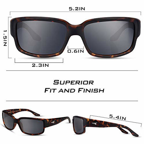 KastKing Skidaway Polarized Sport Sunglasses for Men and Women, Matte Demi  Frame, Smoke Lens