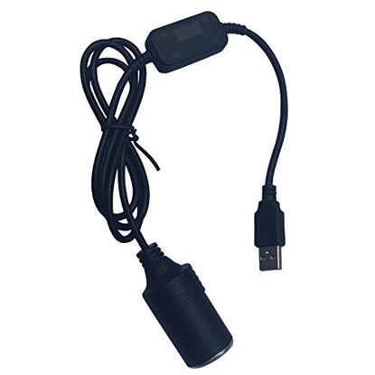 Picture of USB to 12V Car Cigarette Lighter Socket Female Step Up USB to 12V Cable Converter for Car Cigarette Lighters Driving Recorder Car DVR