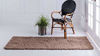 Picture of Unique Loom Solo Solid Shag Collection Modern Plush Sandy Brown Runner Rug (2' 6 x 16' 5)
