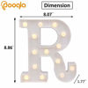 Picture of LED Marquee Letter Lights Alphabet Light Up Sign R (8.66inch) for Wedding Party Home Decoration R