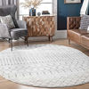 Picture of nuLOOM Moroccan Blythe Area Rug, 12' x 18', Grey/Off-white