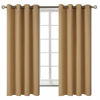 Picture of BGment Blackout Curtains for Living Room - Grommet Thermal Insulated Room Darkening Curtains for Bedroom, 2 Panels of 52 x 63 Inch, Khaki