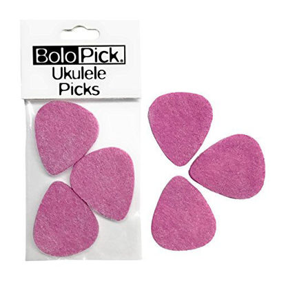 Picture of BoloPick Felt Picks for Ukulele 6 Pack (Pink)