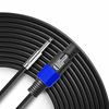 Picture of Dekomusic 2Pack 25 ft Speakon to 1/4" Male Speaker Cables, Professional 12 Gauge AWG Wire Audio Amplifier Connection Cord, DJ/PA Speaker Cable Wire with Twist Lock.