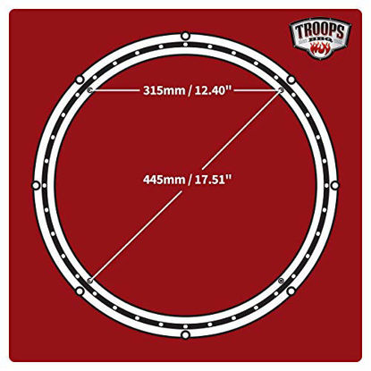 Picture of TROOPS BBQ Lazy Susan Turntable Ring - Heavy-Duty Aluminum Lazy Susan Bearing Hardware Single-Row Ball Bearings for Heavy Loads (450 lbs. Capacity) - 20 Inches