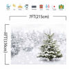 Picture of Allenjoy Christmas Backdrop 7x5ft Natural Winter Forest Snowflake Snowfall Background for Photography White Snow Tree Home Party Decoration Photo Studio Props