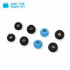 Picture of JLab Audio Cloud Foam Mnemonic Earbud Tips | 4 Pairs of Custom Fit Universal Tips | Memory Cloud Foam | Black/Blue