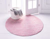Picture of Unique Loom Trellis Frieze Collection Lattice Moroccan Geometric Modern Pink Round Rug (8' 0 x 8' 0)