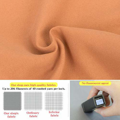 Picture of NTBAY Microfiber Twin Fitted Sheet, Wrinkle, Fade, Stain Resistant Deep Pocket Bed Sheet, Pale Orange