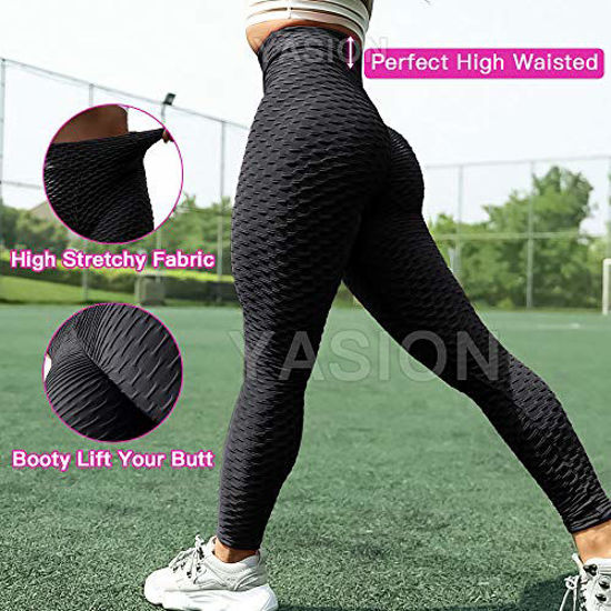 GetUSCart- SEASUM Women's High Waist Yoga Pants Tummy Control Slimming  Booty Leggings Workout Running Butt Lift Tights M
