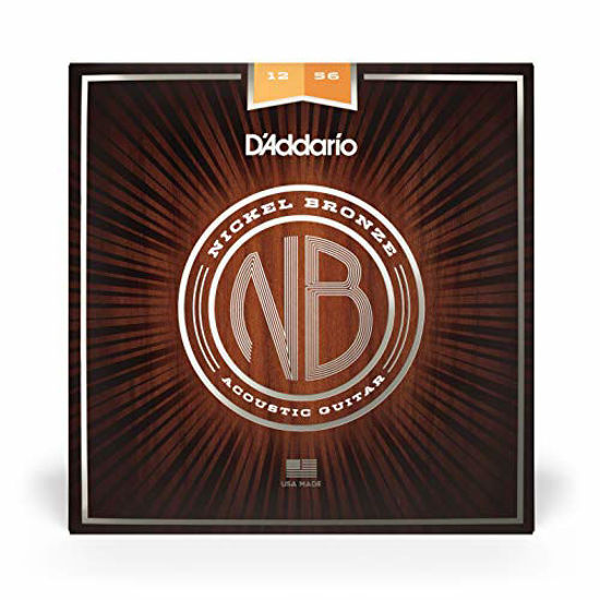 Picture of D'Addario Nickel Bronze Acoustic Guitar Strings, Lt. Top/Med. Bottom, 12-56