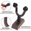 Picture of Guitar Wall Mount Hanger Walnut 4-Pack, Ohuhu Guitar Hanger Wall Hook Holder Stand for Bass Electric Acoustic Guitar Ukulele