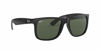 Picture of Ray-Ban RB4165 Justin Rectangular Sunglasses, Black/Green, 55 mm