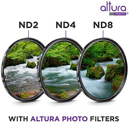 Picture of 52MM Altura Photo UV CPL ND4 Lens Filters Kit and Altura Photo ND Neutral Density Filter Set. Photography Accessories Bundle for Nikon and Canon Lenses with a 52MM Filter Size