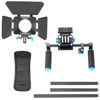 Picture of Neewer DSLR Movie Video Making Rig Set System Kit for Camcorder or DSLR Camera Such as Canon Nikon Sony Pentax Fujifilm Panasonic,Include:(1) Shoulder Mount+(1) 15mm Rail Rod System+(1) Matte Box