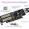 Picture of 3 in 1 NGFF and mSATA SSD Adapter Card, Electop M.2 NVME to PCIE/ M.2 SATA SSD to SATA III/ mSATA to SATA Converter, Support 2280/ 2260/ 2242 /2230 Host Controller Express Card