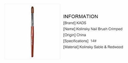 Picture of Rolabling Nail Brush Kolinsky Sable Acrylic Nail Art Brush Professional Red Wooden Nail Brush (14)