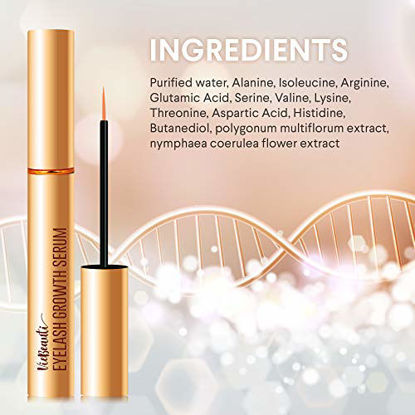 Picture of VieBeauti Premium Eyelash Growth Serum and Eyebrow Enhancer, Lash boost Serum for Longer, Fuller Thicker Lashes & Brows (3ML) (Gold), 0.1 Fl Oz