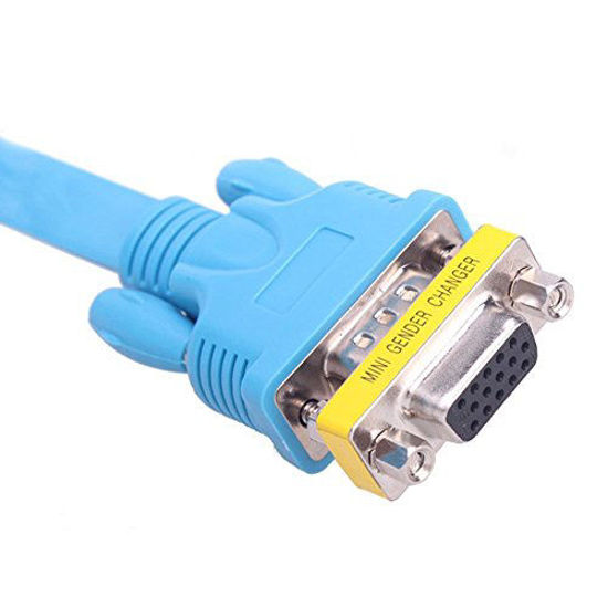 Picture of SVGA Connector, WOVTE DB HD New 15 VGA SVGA KVM Female to Female Gender Changer Adapter Coupler Pack of 2