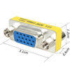 Picture of SVGA Connector, WOVTE DB HD New 15 VGA SVGA KVM Female to Female Gender Changer Adapter Coupler Pack of 2