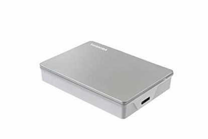 Picture of Toshiba Canvio Flex 4TB Portable External Hard Drive USB-C USB 3.0, Silver for PC, Mac, & Tablet - HDTX140XSCCA