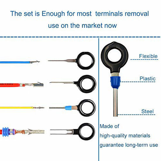 42 Pcs Terminal Ejector kit with Wire Cutter, Maerd Electrical Pin Removal  Tool Kit for Car, Terminal Injector Kit and Pin Extractor Electrical Wiring