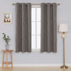 Picture of Deconovo Blackout Curtains Wave Line with Little Dots Foil Print Design Curtains Window Curtains with Grommet for Living Room 42 x 45 Inch Taupe 2 Panels