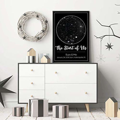 Picture of Custom Personalized Star Constellation Map, The Original Star Map, Star Chart, Choose Your Occasion, Custom Engagement Anniversary Present, Night Sky Poster