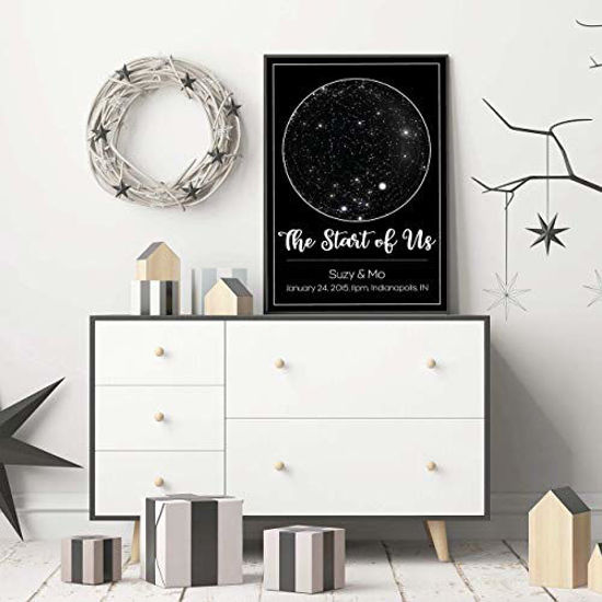 Picture of Custom Personalized Star Constellation Map, The Original Star Map, Star Chart, Choose Your Occasion, Custom Engagement Anniversary Present, Night Sky Poster