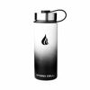 Picture of HYDRO CELL Stainless Steel Water Bottle with Straw & Wide Mouth Lids (18oz) - Keeps Liquids Perfectly Hot or Cold with Double Wall Vacuum Insulated Sweat Proof Sport Design (Black/White 18oz)