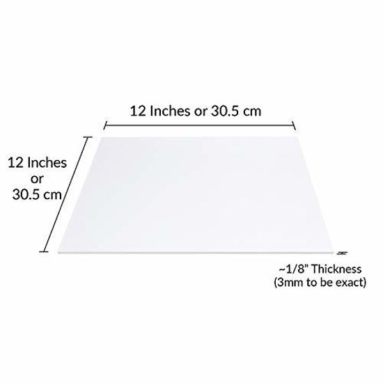 SimbaLux® Acrylic Sheet Clear 4” x 6” Panel 0.08” Thick (2mm) Plexiglass  Board, Easy to Cut, Pack of 5