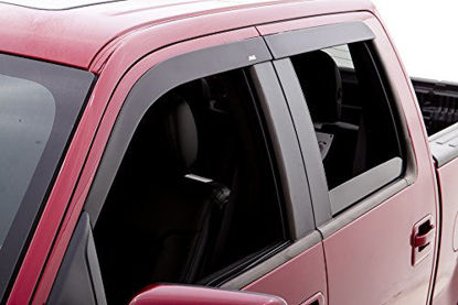 Picture of Auto Ventshade 1774004 Low Profile Matte Black Ventvisor Side Window Deflector, 4-Piece Set for 2009-2018 Dodge Ram 1500, 2010-2018 Ram 2500, 3500 Crew Cab