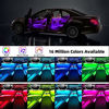 Picture of RGB Interior Car Lights, 2-in-1 Design 4pcs 48 LED App Control, Remote Control, Music Mode, DIY Mode, Scene Mode, DC 12V