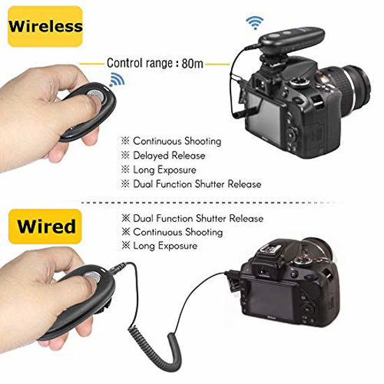 Picture of PHOLSY Wireless Shutter Remote Release Control for Fujifilm GFX 50S, X-Pro2, X-H1, X-T2, X-T1, X-T10, X-T20, X-T100, X-E2S, X-E2, X-M1, X-A3, X-A2, X-A1, X-A10, X100F, X100T, X70, X30, XQ2, XQ1